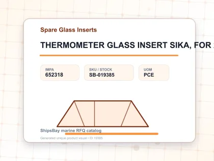THERMOMETER GLASS INSERT SIKA, FOR 272B 0-400DEG.C 160MM - Spare Glass Inserts - IMPA 652318 - UOM PCE