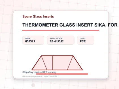 THERMOMETER GLASS INSERT SIKA, FOR 272B 0-500DEG.C 160MM - Spare Glass Inserts - IMPA 652321 - UOM PCE