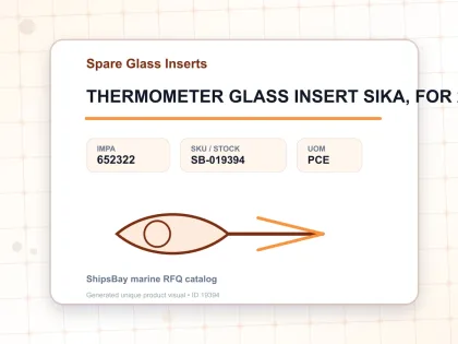 THERMOMETER GLASS INSERT SIKA, FOR 272B 0-600DEG.C 63MM - Spare Glass Inserts - IMPA 652322 - UOM PCE