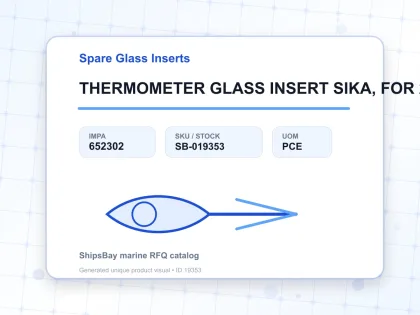 THERMOMETER GLASS INSERT SIKA, FOR 272B -30-50DEG.C 100MM - Spare Glass Inserts - IMPA 652302 - UOM PCE