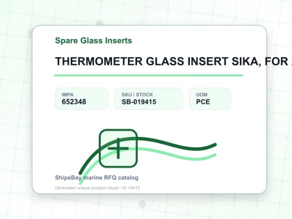 THERMOMETER GLASS INSERT SIKA, FOR 292B 0-160DEG.C 100MM - Spare Glass Inserts - IMPA 652348 - UOM PCE