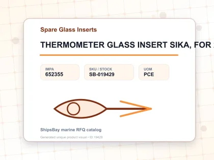 THERMOMETER GLASS INSERT SIKA, FOR 292B 0-300DEG.C 160MM - Spare Glass Inserts - IMPA 652355 - UOM PCE