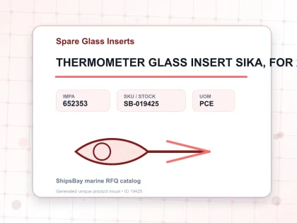 THERMOMETER GLASS INSERT SIKA, FOR 292B 0-300DEG.C 63MM - Spare Glass Inserts - IMPA 652353 - UOM PCE