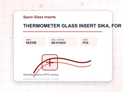 THERMOMETER GLASS INSERT SIKA, FOR 292B 0-400DEG.C 160MM - Spare Glass Inserts - IMPA 652358 - UOM PCE