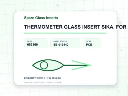 THERMOMETER GLASS INSERT SIKA, FOR 292B 0-500DEG.C 100MM - Spare Glass Inserts - IMPA 652360 - UOM PCE