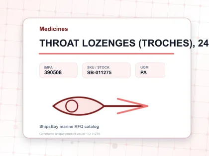 THROAT LOZENGES (TROCHES), 24'S - Medicines - IMPA 390508 - UOM PA