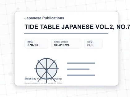 TIDE TABLE JAPANESE VOL.2, NO.782 - Japanese Publications - IMPA 370787 - UOM PCE