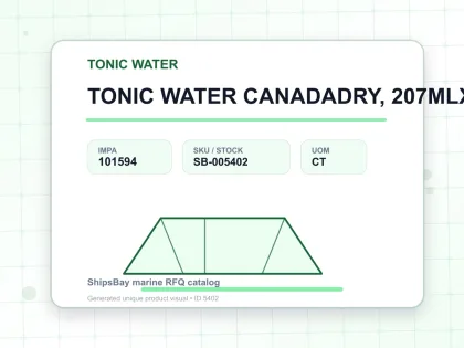 TONIC WATER CANADADRY, 207MLX24BTL - TONIC WATER - IMPA 101594 - UOM CT