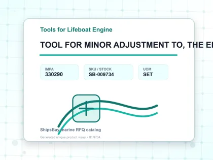 TOOL FOR MINOR ADJUSTMENT TO, THE ENGINE WITH FURTHER DETAIL - Tools for Lifeboat Engine - IMPA 330290 - UOM SET