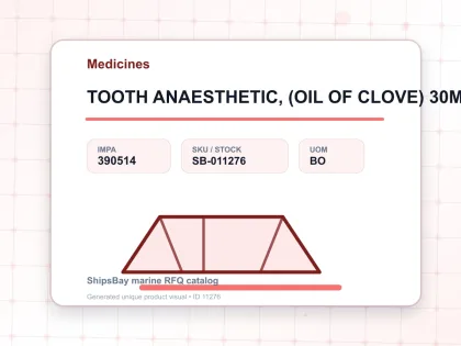 TOOTH ANAESTHETIC, (OIL OF CLOVE) 30ML - Medicines - IMPA 390514 - UOM BO