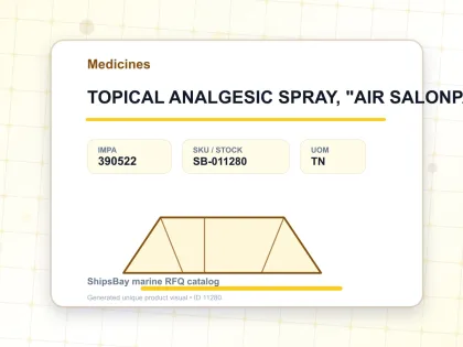 TOPICAL ANALGESIC SPRAY, "AIR SALONPAS" 120ML - Medicines - IMPA 390522 - UOM TN