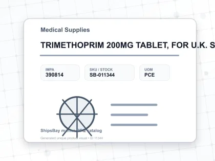 TRIMETHOPRIM 200MG TABLET, FOR U.K. SHIPS - Medical Supplies - IMPA 390814 - UOM PCE