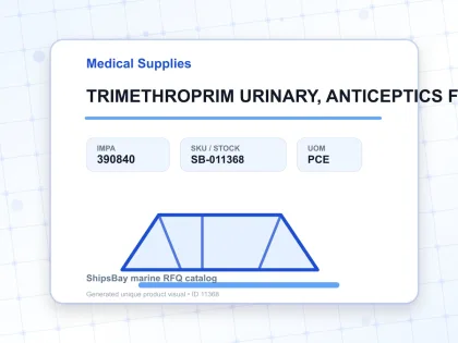 TRIMETHROPRIM URINARY, ANTICEPTICS FOR U.K. SHIPS - Medical Supplies - IMPA 390840 - UOM PCE