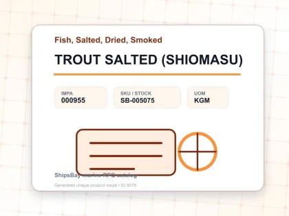TROUT SALTED (SHIOMASU) - Fish, Salted, Dried, Smoked - IMPA 000955 - UOM KGM