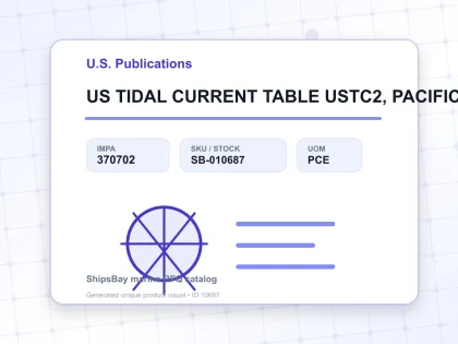 US TIDAL CURRENT TABLE USTC2, PACIFIC COAST OF N.AMECICA - U.S. Publications - IMPA 370702 - UOM PCE