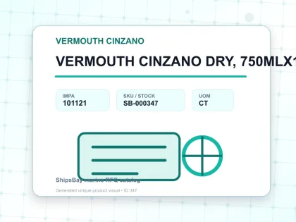 VERMOUTH CINZANO DRY, 750MLX12BTL - VERMOUTH CINZANO - IMPA 101121 - UOM CT