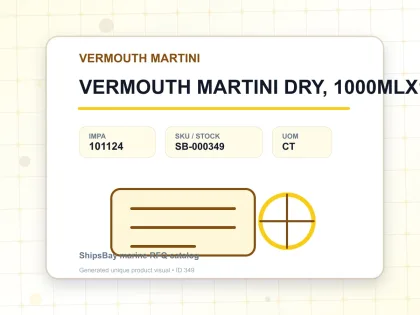 VERMOUTH MARTINI DRY, 1000MLX12S - VERMOUTH MARTINI - IMPA 101124 - UOM CT