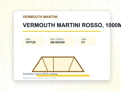 VERMOUTH MARTINI ROSSO, 1000MLX12S - VERMOUTH MARTINI - IMPA 101125 - UOM CT