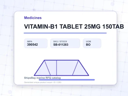 VITAMIN-B1 TABLET 25MG 150TAB - Medicines - IMPA 390542 - UOM BO