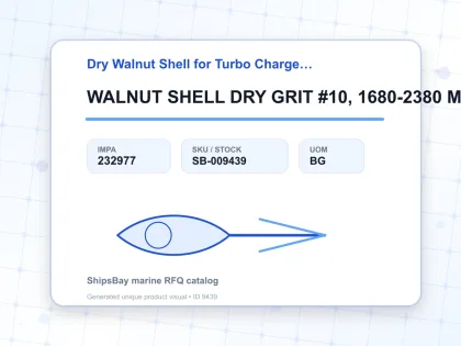 WALNUT SHELL DRY GRIT #10, 1680-2380 MICRON 20KGS - Dry Walnut Shell for Turbo Charger Cleaner - IMPA 232977 - UOM BG
