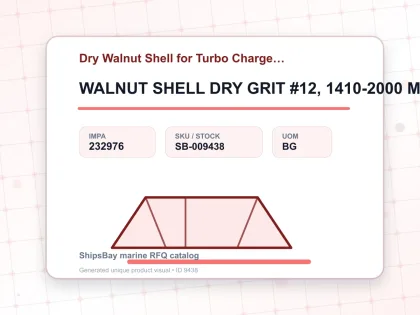 WALNUT SHELL DRY GRIT #12, 1410-2000 MICRON 20KGS - Dry Walnut Shell for Turbo Charger Cleaner - IMPA 232976 - UOM BG