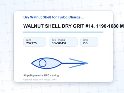 WALNUT SHELL DRY GRIT #14, 1190-1680 MICRON 20KGS - Dry Walnut Shell for Turbo Charger Cleaner - IMPA 232975 - UOM BG