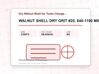 WALNUT SHELL DRY GRIT #20, 840-1190 MICRON 20KGS - Dry Walnut Shell for Turbo Charger Cleaner - IMPA 232973 - UOM BG