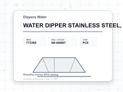 WATER DIPPER STAINLESS STEEL, 1.4LTR - Dippers Water - IMPA 173365 - UOM PCE