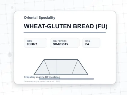 WHEAT-GLUTEN BREAD (FU) - Oriental Speciality - IMPA 006871 - UOM PA
