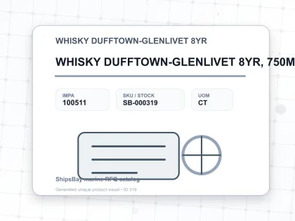 WHISKY DUFFTOWN-GLENLIVET 8YR, 750MLX12 - WHISKY DUFFTOWN-GLENLIVET 8YR - IMPA 100511 - UOM CT