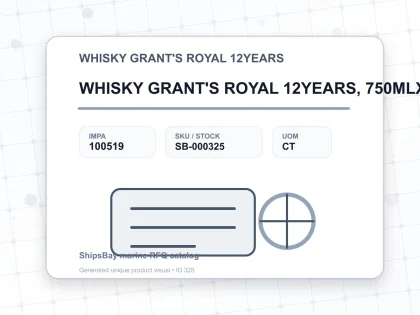 WHISKY GRANT'S ROYAL 12YEARS, 750MLX12S - WHISKY GRANT'S ROYAL 12YEARS - IMPA 100519 - UOM CT