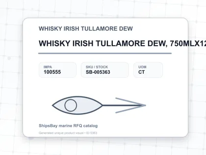WHISKY IRISH TULLAMORE DEW, 750MLX12BTL - WHISKY IRISH TULLAMORE DEW - IMPA 100555 - UOM CT