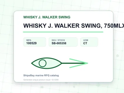 WHISKY J. WALKER SWING, 750MLX12BTL - WHISKY J. WALKER SWING - IMPA 100529 - UOM CT