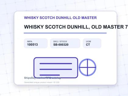 WHISKY SCOTCH DUNHILL, OLD MASTER 750MLX6BTL - WHISKY SCOTCH DUNHILL OLD MASTER - IMPA 100513 - UOM CT