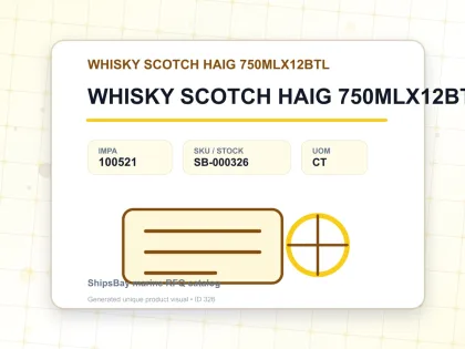 WHISKY SCOTCH HAIG 750MLX12BTL - WHISKY SCOTCH HAIG 750MLX12BTL - IMPA 100521 - UOM CT