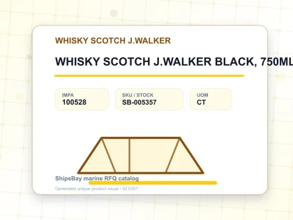 WHISKY SCOTCH J.WALKER BLACK, 750MLX12S - WHISKY SCOTCH J.WALKER - IMPA 100528 - UOM CT