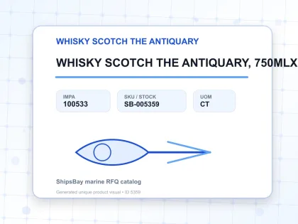 WHISKY SCOTCH THE ANTIQUARY, 750MLX12S - WHISKY SCOTCH THE ANTIQUARY - IMPA 100533 - UOM CT