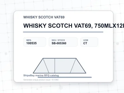 WHISKY SCOTCH VAT69, 750MLX12BTL - WHISKY SCOTCH VAT69 - IMPA 100535 - UOM CT