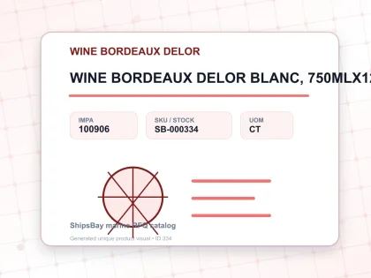 WINE BORDEAUX DELOR BLANC, 750MLX12BTL - WINE BORDEAUX DELOR - IMPA 100906 - UOM CT