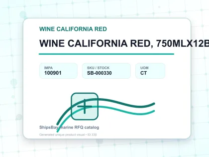 WINE CALIFORNIA RED, 750MLX12BTL - WINE CALIFORNIA RED - IMPA 100901 - UOM CT