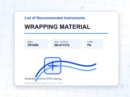 WRAPPING MATERIAL - List of Recommended Instruments - IMPA 391494 - UOM PA