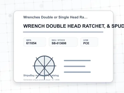 WRENCH DOUBLE HEAD RATCHET, & SPUD 12-POINT 12X14MM - Wrenches Double or Single Head Ratchet - IMPA 611054 - UOM PCE