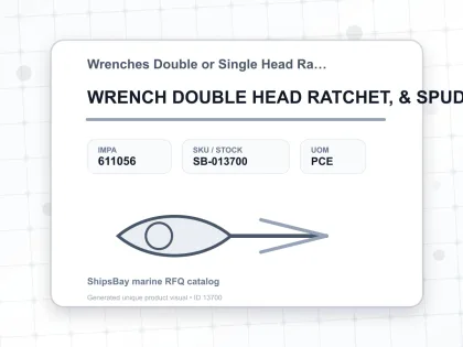 WRENCH DOUBLE HEAD RATCHET, & SPUD 12-POINT 14X17MM - Wrenches Double or Single Head Ratchet - IMPA 611056 - UOM PCE