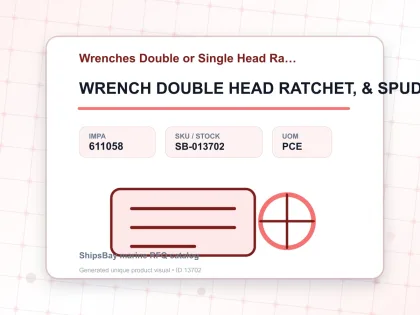 WRENCH DOUBLE HEAD RATCHET, & SPUD 12-POINT 17X21MM - Wrenches Double or Single Head Ratchet - IMPA 611058 - UOM PCE