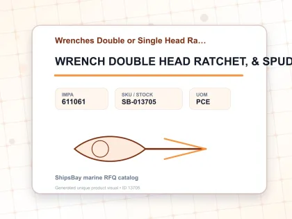 WRENCH DOUBLE HEAD RATCHET, & SPUD 12-POINT 21X26MM - Wrenches Double or Single Head Ratchet - IMPA 611061 - UOM PCE