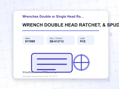 WRENCH DOUBLE HEAD RATCHET, & SPUD 12-POINT 27X30MM - Wrenches Double or Single Head Ratchet - IMPA 611068 - UOM PCE