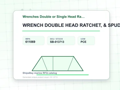 WRENCH DOUBLE HEAD RATCHET, & SPUD 12-POINT 30X32MM - Wrenches Double or Single Head Ratchet - IMPA 611069 - UOM PCE