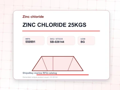 ZINC CHLORIDE 25KGS - Zinc chloride - IMPA 550991 - UOM BG