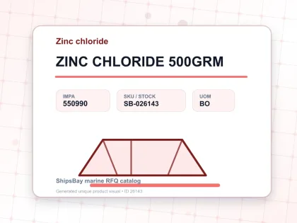 ZINC CHLORIDE 500GRM - Zinc chloride - IMPA 550990 - UOM BO