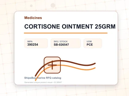 CORTISONE OINTMENT 25GRM - Medicines - IMPA 390254 - UOM PCE